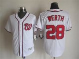 Washington Nationals 28 Werth White majestic baseball jersey