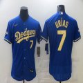 Nike Los Angeles Dodgers #7 Julio Urias blue gold Flexbase Authentic Collection Jersey-BD