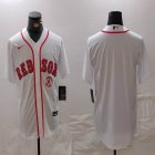 Nike Boston Red Sox blank white majestic baseball Jersey 01