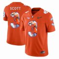 Custom Clemson Tigers #3 Artavis Scott orange fashion college football jersey