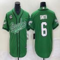 Nike Philadelphia Eagles #6 DeVonta Smith Green baseball jerseys Joint name C patch-BD