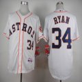 Houston Astros 34 Nolan Ryan white baseball jerseys