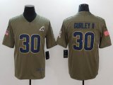 Nike Rams #30 Todd Gurley II green USA flag Color Rush Limited Jersey