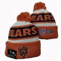 2024 Chicago Bears orange white black NFL Sports Cuffed Knit Hats