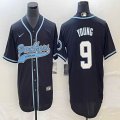 Nike Carolina Panthers #9 Bryce Young black NFL and MLB Baseball jerseys Joint name-BD