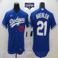 Nike Los Angeles Dodgers #21 Walker Buehler blue Flexbase Authentic Collection Jersey