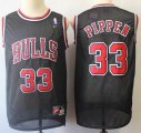 Nike Chicago Bulls #33 Scottie Pippen black nba jersey-S8