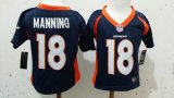 Nike Denver Broncos #18 Peyton Manning blue NFL Children Jersey