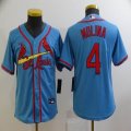 Youth Nike St.Louis Cardinals #4 Yadier Molina skyblue majestic baseball jerseys-BD