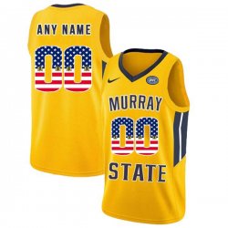 Custom Murray State Racers Yellow college Basketball Jersey