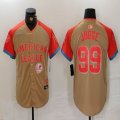 Nike New York Yankees #99 Aaron Judge Cream 2024 MLB All-Star jersey 04