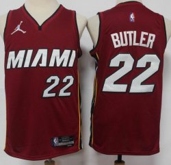 Nike Miami Heat #22 Jimmy Butler Red nba basketball jerseys 75th-S8