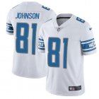 Custom Detroit Lions #81 Calvin Johnson Nike white Color Rush Limited Jersey