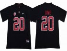 Bryce Love Jersey #20 Stanford Cardinal College black Sewn Blackout Football Jersey