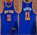 Nike New York Knicks #11 Jalen Brunson Blue NBA basketball jersey 6 Patch