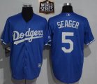 Los Angeles Dodgers #5 Corey Seager Blue Stitched Baseball Jersey 2020 World Series