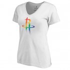 Women's White Houston Rockets Fanatics Branded Team Pride V-Neck T-Shirt