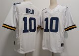 Jordan logo Wolverines #10 Alex Orji Michigan white NCAA Jersey