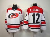 Carolina Hurricanes 12 Eric Staal red white hockey jersey C patch