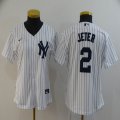 Women Nike New York Yankees 2# Derek Jeter white majestic baseball jerseys