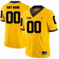 Customized Michigan Wolverines BIG Yellow College Football Jerseys