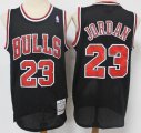 Chicago Bulls #23 Michael Jordan black 1997-98 Throwback nba basketball jersey-S8