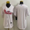 Women Philadelphia Phillies white majestic baseball jerseys