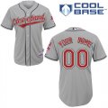 Cleveland Indians Personalized custom Grey MLB Jersey