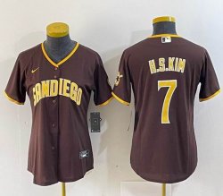 Youth Nike San Diego Padres #7 H.S.Kim brown majestic baseball jerseys