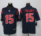 Men Houston Texans 15 Fuller v Navy Blue Color Rush Limited Jersey