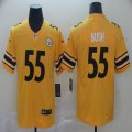 Nike Pittsburgh Steelers #55 Devin Bush yellow Color Rush Limited Jersey-Inverted version