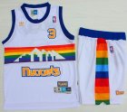 Denver Nuggets #3 Ty Lawson white throwback nba suits