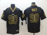 Nike Pittsburgh Steelers #90 T. J. Watt black Color Rush Limited Jersey-BD