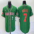 2023 World Cup Mexico #7 Julio Urias green majestic baseball jerseys 230