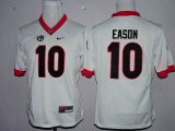 Youth Georgia Bulldogs Jacob Eason #10 white college football jersey