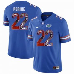 Custom Florida Gators #22 Lamical Perine blue fashion college football jersey