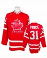 Team Canada #31 Carey Price Red nhl Jersey