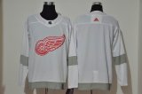 Adidas Detroit Red Wings blank white nhl hockey jersey-WL