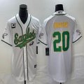 Nike Eagles #20 Brian Dawkins white baseball jerseys Joint name-BD 03