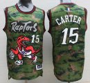 Toronto Raptors #15 Vince Carter green camo NBA Jersey