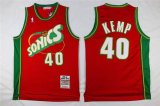 2016 Seattle SuperSonics 40 Shawn Kemp Red Throwback nba Basketball Jersey