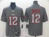 Nike New England Patriots #12 Tom Brady Gray fashion Color Rush Limited Jersey