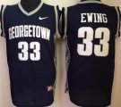 Georgetown Hoyas #33 Patrick Ewing blue college basketball jersey