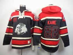 Chicago Blackhawks #88 Patrick Kane black Red NHL Hooded Sweatshirt