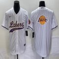 Nike Los Angeless Lakers blank white baseball jerseys Joint name-BD 05