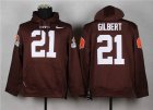 Nike Cleveland Browns 21 Gilbert Brown nfl Hooded Sweatshirt