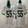 Nike Philadelphia Eagles #55 Brandon Graham white throwback Color Rush Limited Jersey-BD