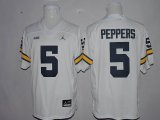 2016 Jordan Brand Michigan Wolverines Jabrill Peppers 5 College Football Elite Jersey -white