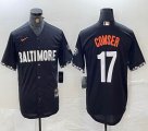 Nike Baltimore Orioles #17 Colton Cowser black majestic baseball jersey city version-BD 02