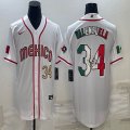 2023 World Cup Mexico #34 Fernando Valenzuela white majestic baseball jerseys 03